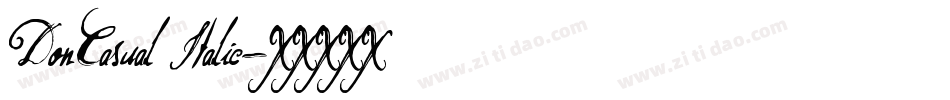 DonCasual Italic字体转换